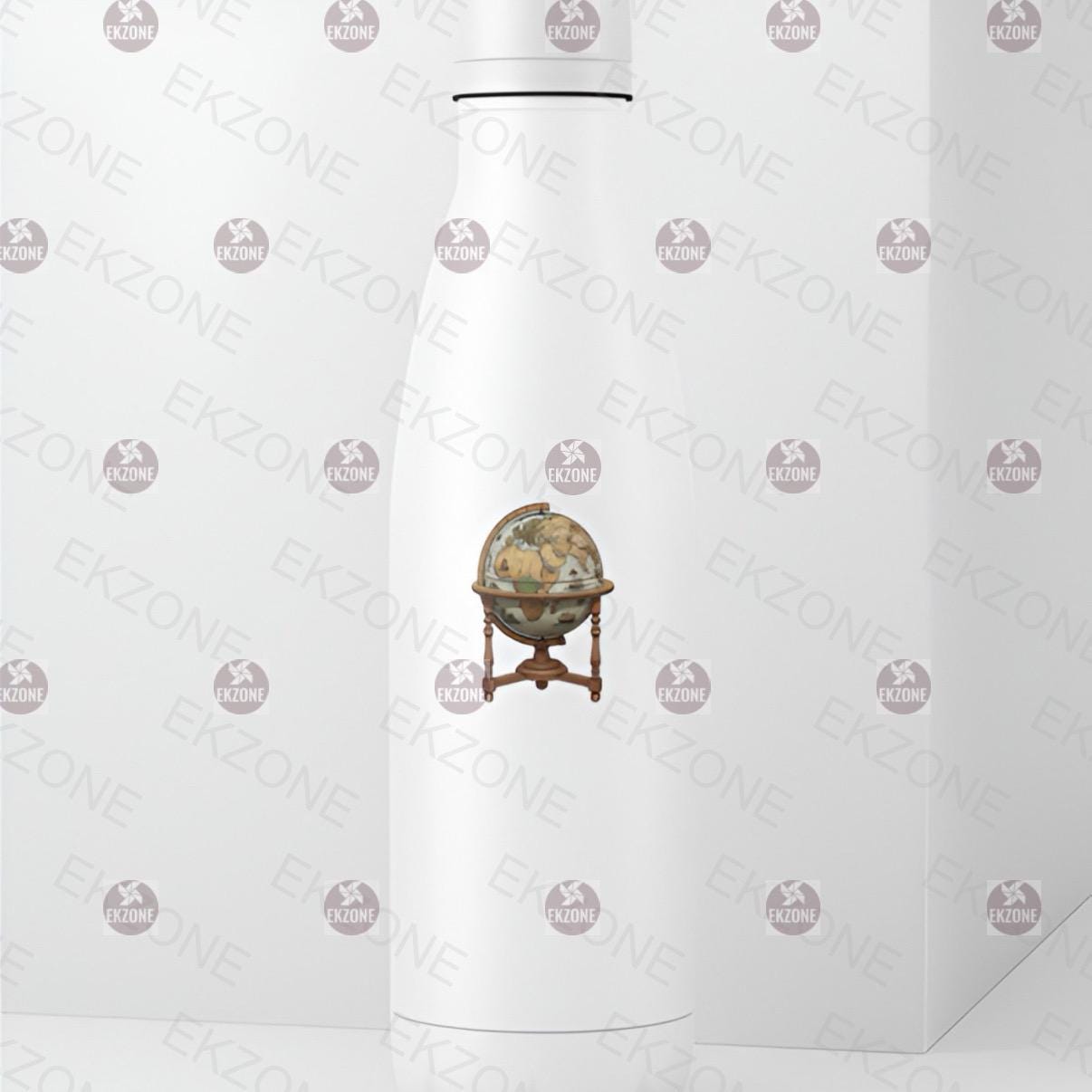 Vintage World Globe Sticker | Antique Globe Decal | Travel Wanderlust Art | History Buff Vinyl | Education Gift | Geography Teacher Laptop