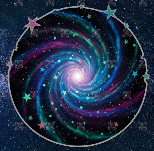 Glow in the Dark Galaxy Sticker | Psychedelic Space Decal | Celestial Cosmos Art | Luminous Star Vinyl | UV Reactive Universe Gift | Magical