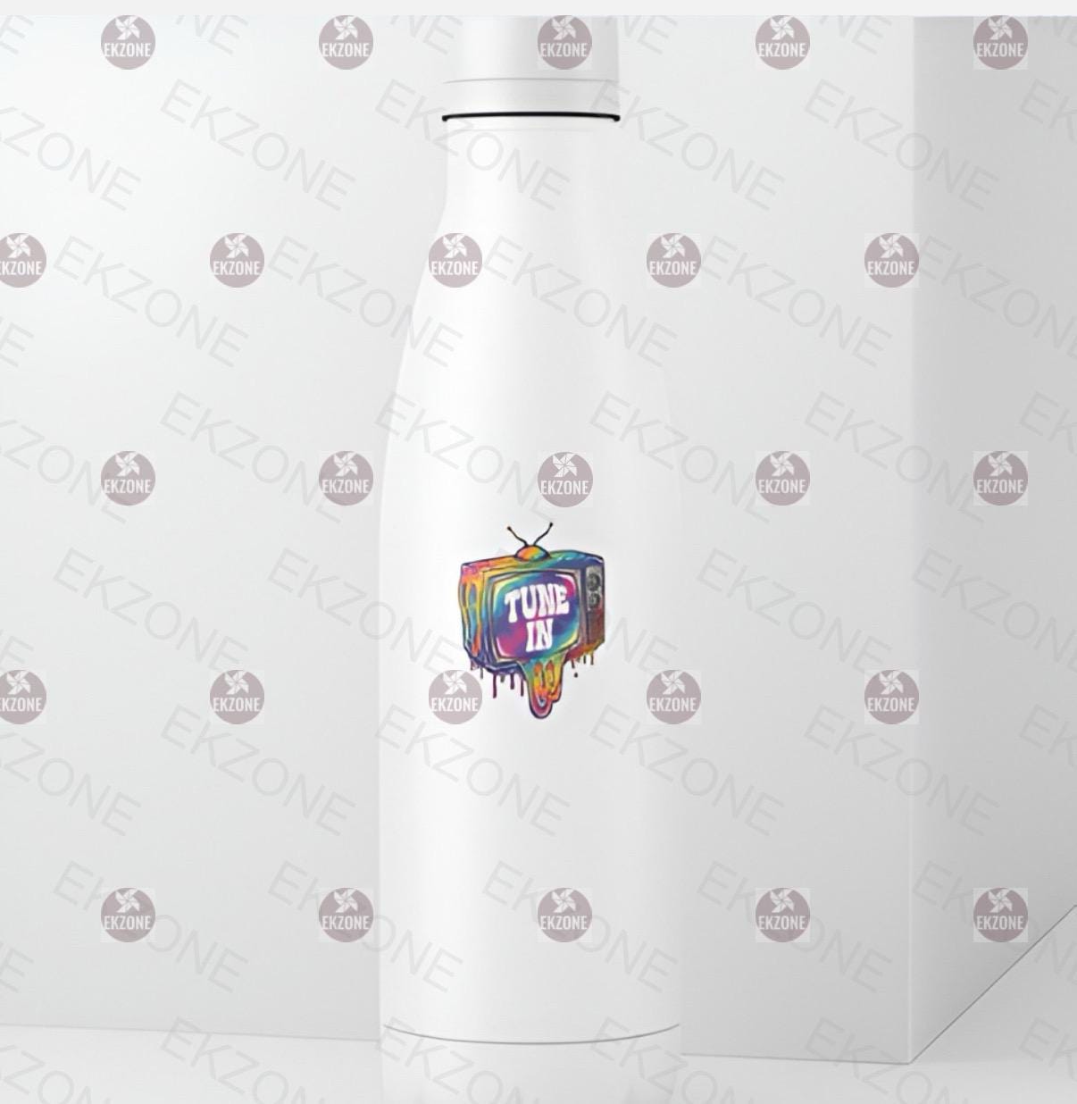 Glow in Dark Tune In TV Sticker | Psychedelic Retro Decal | Dripping Television Art | UV Reactive Pop Art | Nostalgia Gift | 80s Aesthetic