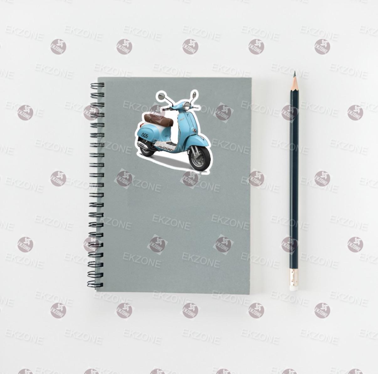 Vespa Scooter Sticker | Retro Moped Decal | Vintage Motor Scooter Art | Italian Travel Vinyl | Classic Vehicle Gift | Mod Aesthetic Laptop