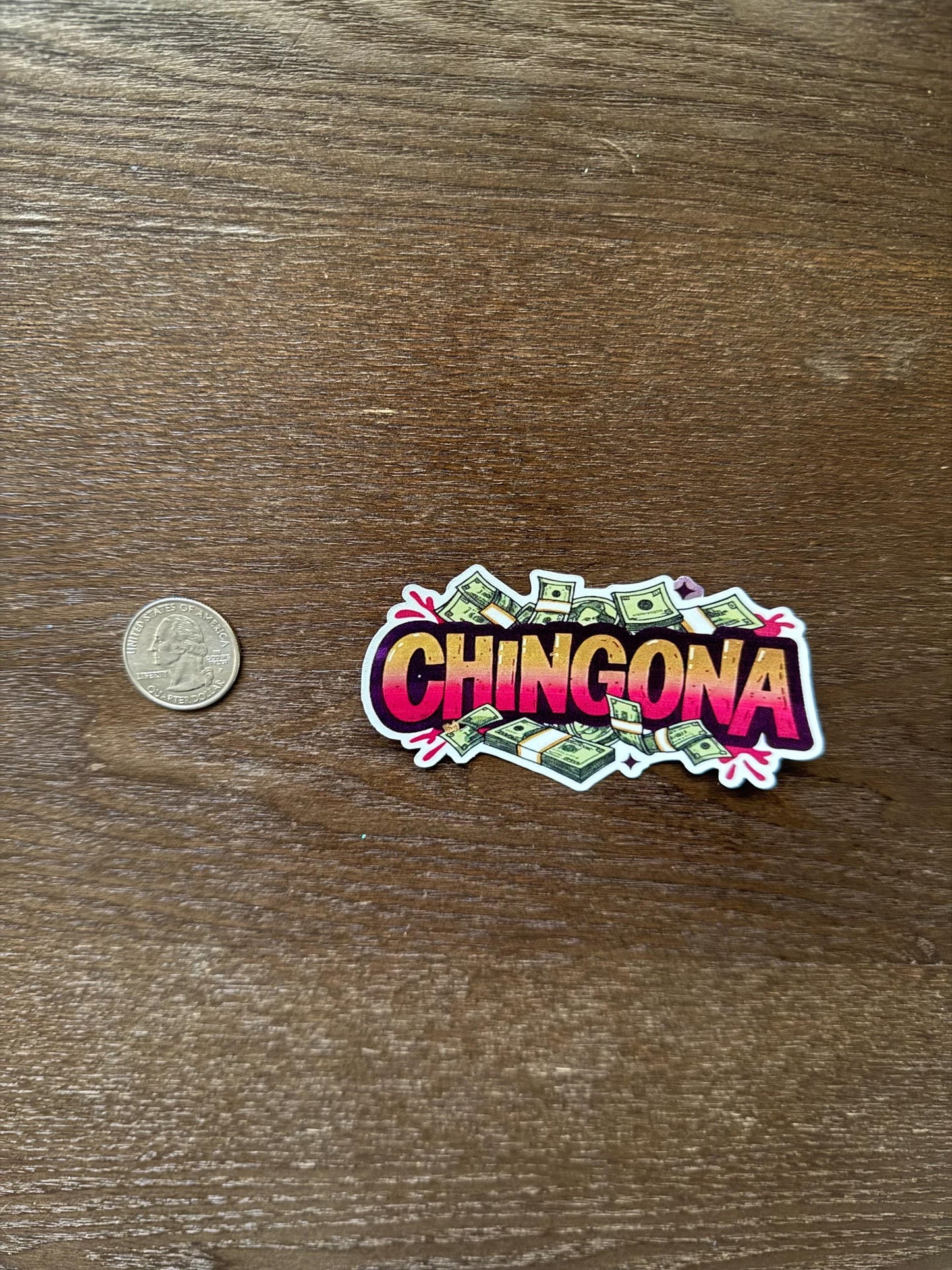 Chingona Sticker - Latina Boss Babe Money Decal - Empowerment Vinyl Sticker - Chingona AF Sticker - Badass Latina Boss Decal - Money Success