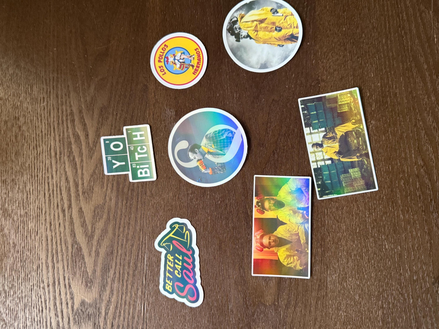 Breaking Bad & Better Call Saul Sticker Pack | Heisenberg Decals | Walter White Jesse Pinkman Art | Los Pollos Hermanos Gift | TV Show Fan