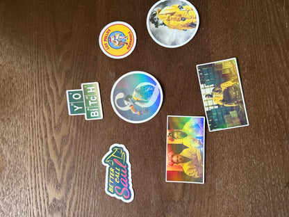 Breaking Bad & Better Call Saul Sticker Pack | Heisenberg Decals | Walter White Jesse Pinkman Art | Los Pollos Hermanos Gift | TV Show Fan