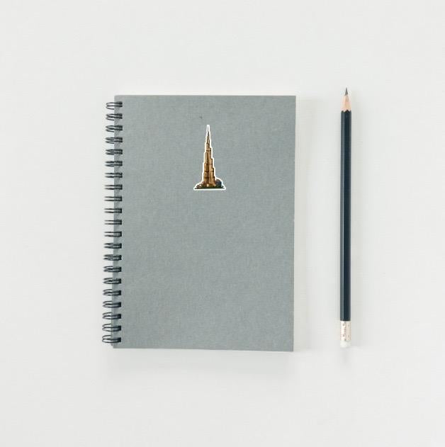 Burj Khalifa Sticker - Dubai UAE Landmark Decal - Dubai Sticker - Burj Khalifa Skyscraper Decal - Dubai UAE Sticker - Water Bootle Sticker -