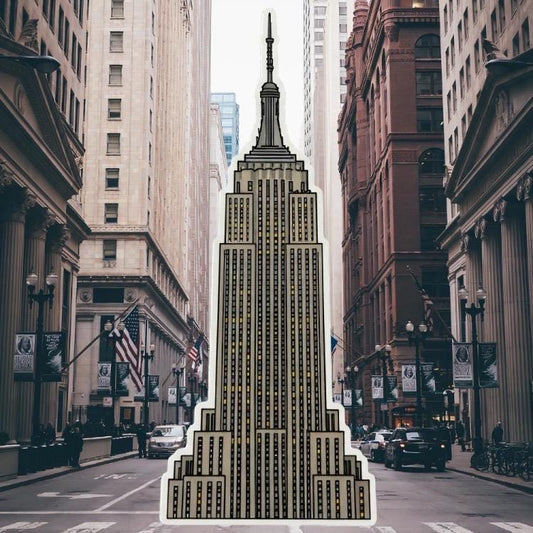 Empire State Building Sticker - NYC Landmark Decal - New York City Vinyl Sticker - NYC Sticker - NYC Decal for Laptop, Water Bottle, Phone