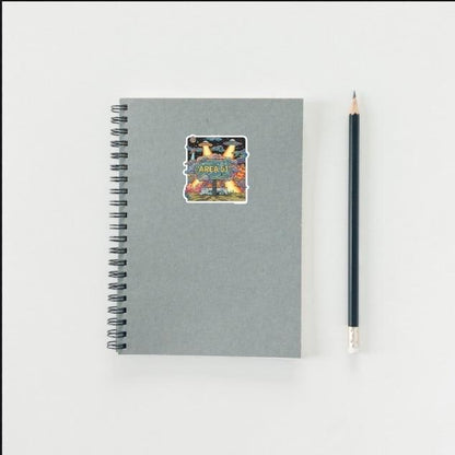 Area 51 Sticker - Psychedelic UFO Alien Invasion Decal - Trippy Retro Sci-Fi Vinyl Sticker - UFO Alien Sticker - Trippy Area 51 Psychedelic