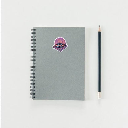 Glow in the Dark Turntable Sticker | Psychedelic Vinyl Decal | Trippy Music Lover Gift | Retro DJ Gear Sticker | UV Reactive Record Player