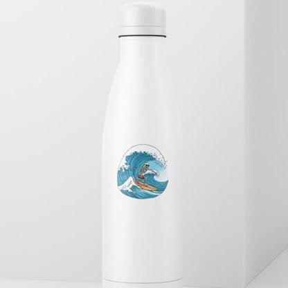 Skeleton Surfer Sticker | Ocean Wave Decal | Beach Vibe Art | Funny Skull Surfing Vinyl | Summer Sports Watersports Gift | Coastal Decor