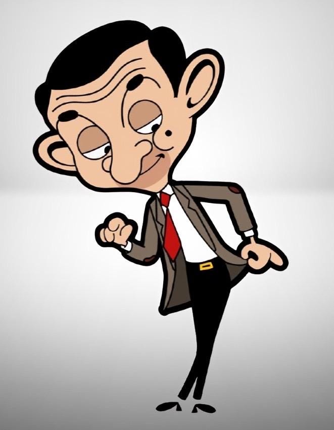 Mr. Bean Sticker | Classic Comedy Decal | Funny British Humor Art | Nostalgic Cartoon Vinyl | Mr Bean Fan Gift | Quirky Laptop Sticker