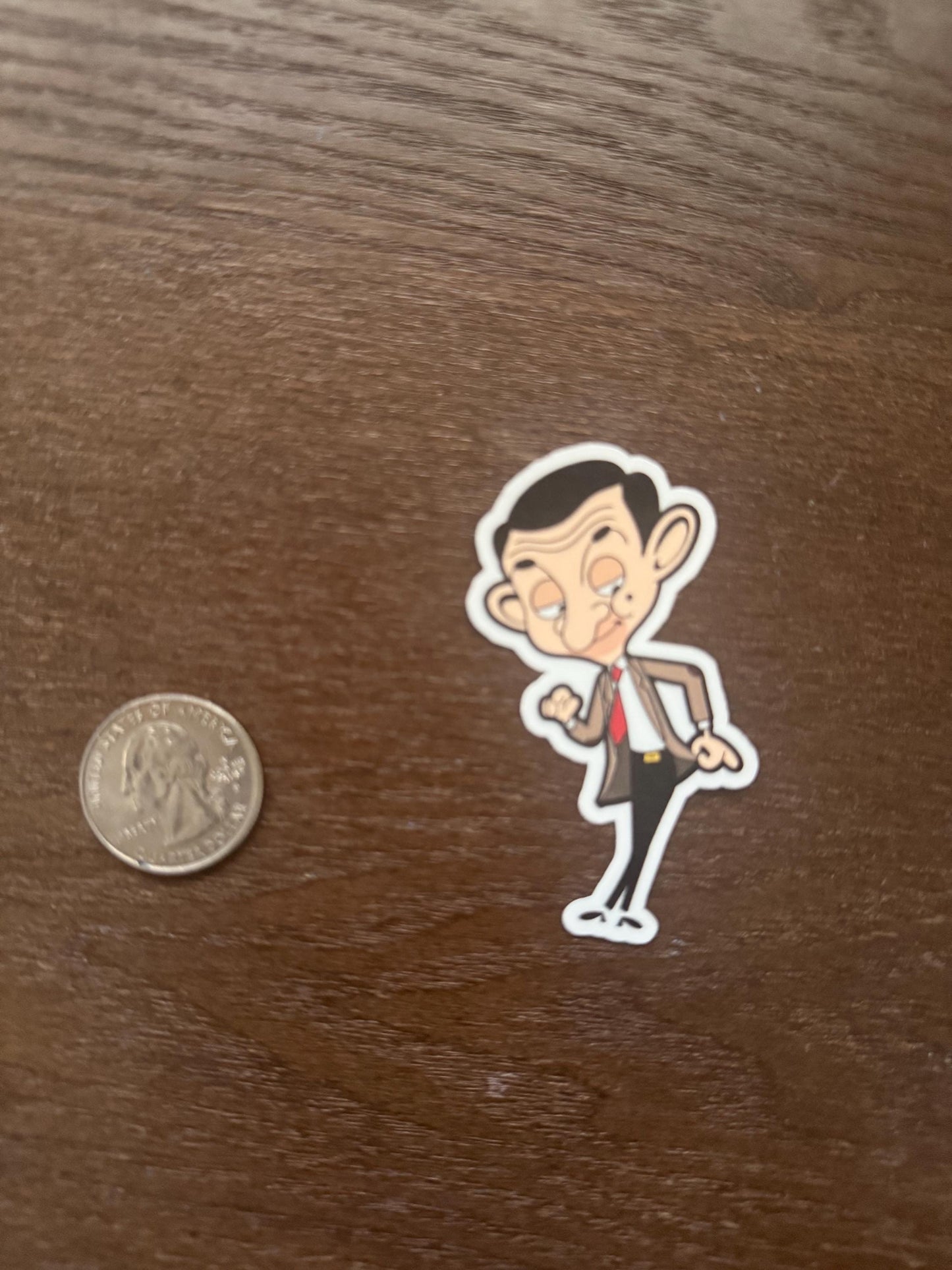 Mr. Bean Sticker | Classic Comedy Decal | Funny British Humor Art | Nostalgic Cartoon Vinyl | Mr Bean Fan Gift | Quirky Laptop Sticker