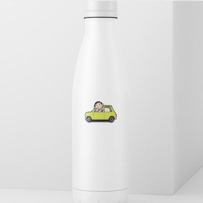 Mr Bean Car Sticker | Classic Mini Cooper Decal | Funny British Comedy Art | Iconic TV Show Vinyl | Mr Bean Fan Gift | Quirky Laptop Sticker