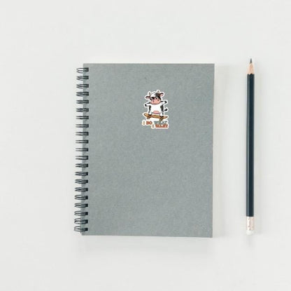 I Do What I Want Cow on Skateboard Sticker | Funny Animal Decal | Rebel Attitude Vinyl | Skater Cow Art | Humorous Laptop Sticker | Cute