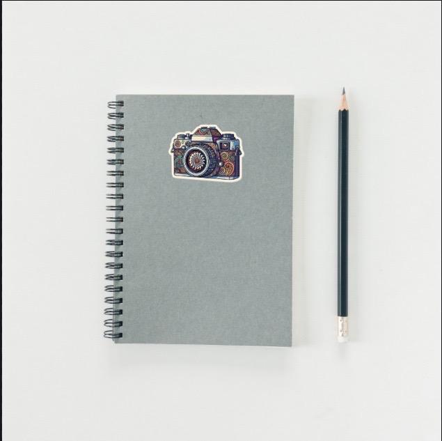 Glow in the Dark Camera Sticker | Psychedelic Photography Decal | Trippy Photo Lover Gift | Retro Camera Art | UV Reactive Vinyl | Laptop