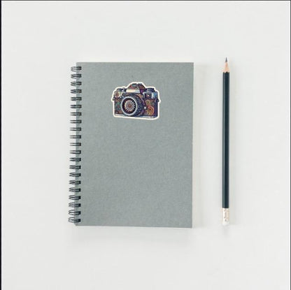 Glow in the Dark Camera Sticker | Psychedelic Photography Decal | Trippy Photo Lover Gift | Retro Camera Art | UV Reactive Vinyl | Laptop