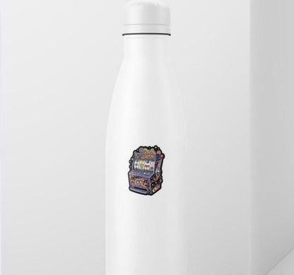 Glow in the Dark Slot Machine Sticker | Psychedelic Casino Decal | Trippy Gambling Art | Retro Arcade Game Sticker | UV Reactive Vinyl