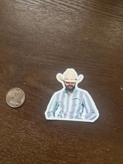 Post Malone Cowboy Sticker | Country Aesthetic Decal | Western Style Art | Pop Culture Fan Gift | Celebrity Vinyl | Modern Cowboy Hat