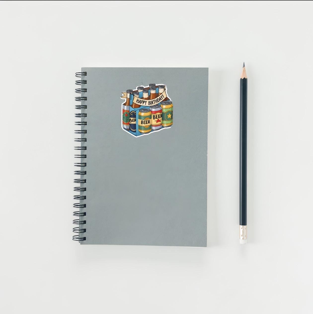 Happy Birthday Beer Six-Pack Sticker | Funny Drink Decal | Beer Lover Gift | Craft Beer Art | Party Celebration Vinyl | Birthday Present |