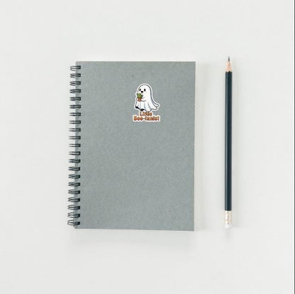 Little Boo-tanist Ghost & Cactus Sticker | Funny Plant Lover Decal | Cute Spooky Pun Vinyl | Halloween Kawaii Art | Succulent Gardener Gift