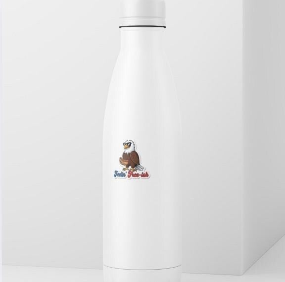 Feelin' Free-ish Bald Eagle Sticker | Funny 4th of July Decal | Hot Dog Patriotic Art | American Pride Vinyl | Independence Day Humor Gift