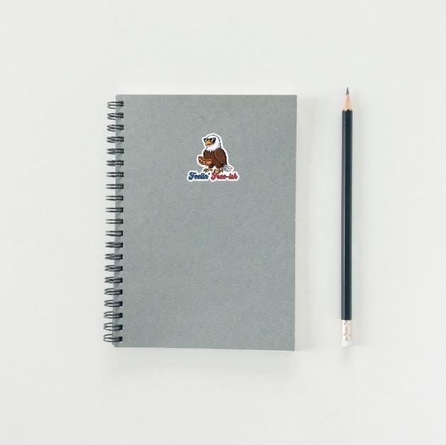 Feelin' Free-ish Bald Eagle Sticker | Funny 4th of July Decal | Hot Dog Patriotic Art | American Pride Vinyl | Independence Day Humor Gift