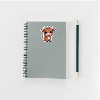Cute Baby Cow Sticker | Adorable Calf Decal | Farm Animal Art | Kawaii Cow Vinyl | Livestock Lover Gift | Wholesome Dairy Farm Laptop Decal