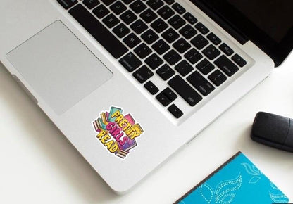 Pretty Girls Read Sticker | Empowering Book Lover Decal | Feminist Reading Quote | Colorful Bookworm Vinyl | Literacy Gift | Bold Reader