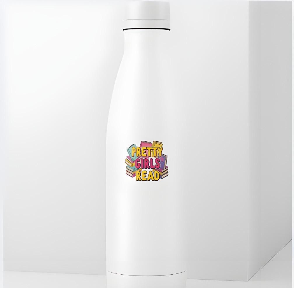 Pretty Girls Read Sticker | Empowering Book Lover Decal | Feminist Reading Quote | Colorful Bookworm Vinyl | Literacy Gift | Bold Reader