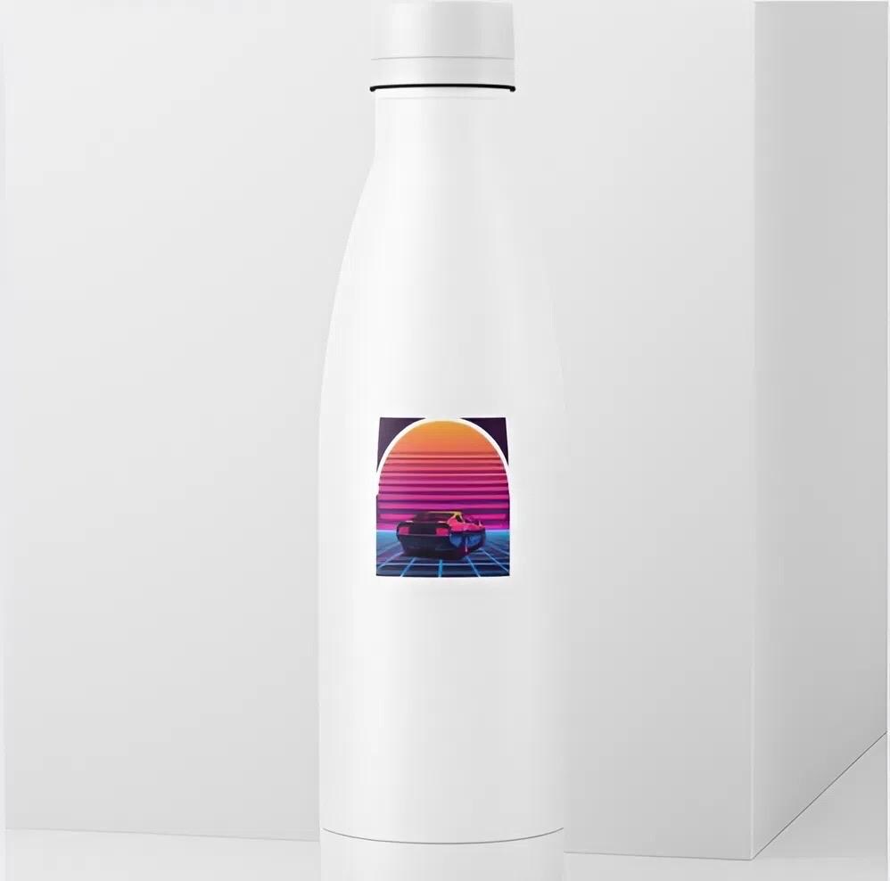 Outrun Synthwave Car Sticker | Retro 80s Aesthetic Decal | Vaporwave Grid Art | Neon Sunset Vehicle Vinyl | Cyberpunk Fan Gift | Arcade