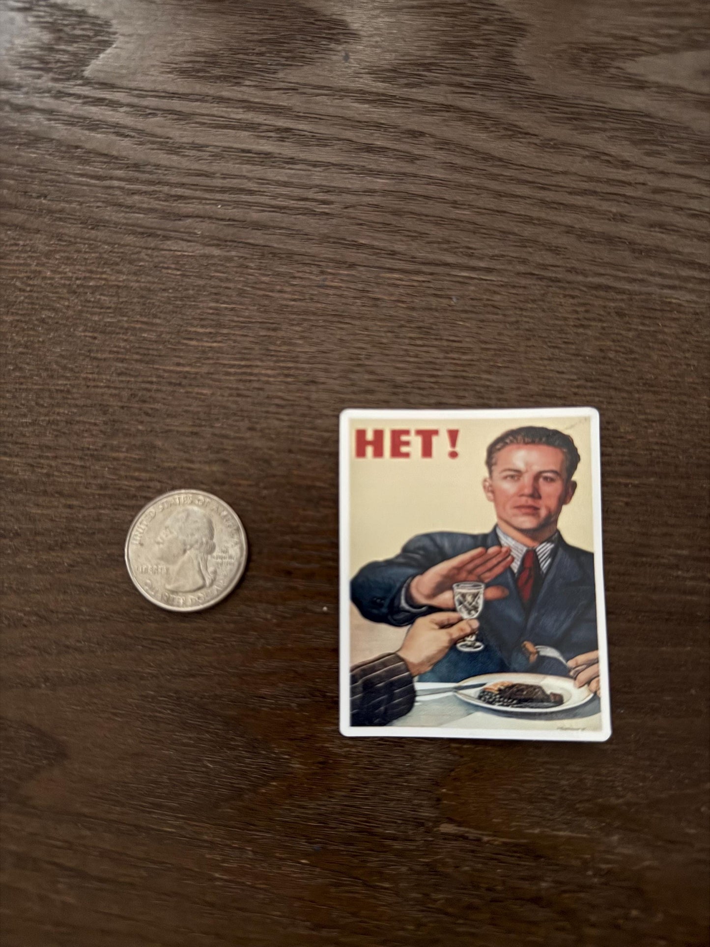 HET! No! Soviet Propaganda Sticker | Vintage Anti-Alcohol Decal | Historical Art | Cold War Era Vinyl | Russian Poster Art | Russia