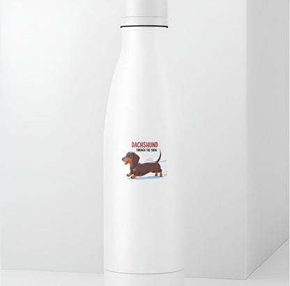 Dachshund Through The Snow Sticker | Funny Dog Pun Decal | Christmas Wiener Dog Art | Winter Pet Lover Vinyl | Holiday Dog Mom Gift | Cute