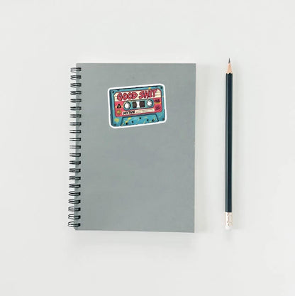 GOOD SHIT Mixtape Cassette Sticker | Retro 80s 90s Music Decal | Funny Tape Art | Nostalgic Mixtape Vinyl | Bold Statement Music Lover Gift