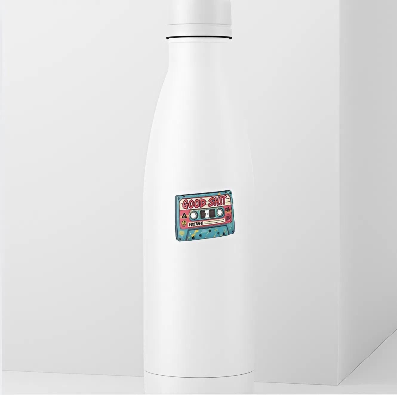 GOOD SHIT Mixtape Cassette Sticker | Retro 80s 90s Music Decal | Funny Tape Art | Nostalgic Mixtape Vinyl | Bold Statement Music Lover Gift