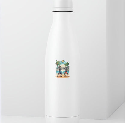 Skeleton Beach Volleyball Sticker | Summer Spooky Decal | Funny Skull Sports Art | Beach Day Vinyl | Volleyball Player Gift | Summerween |