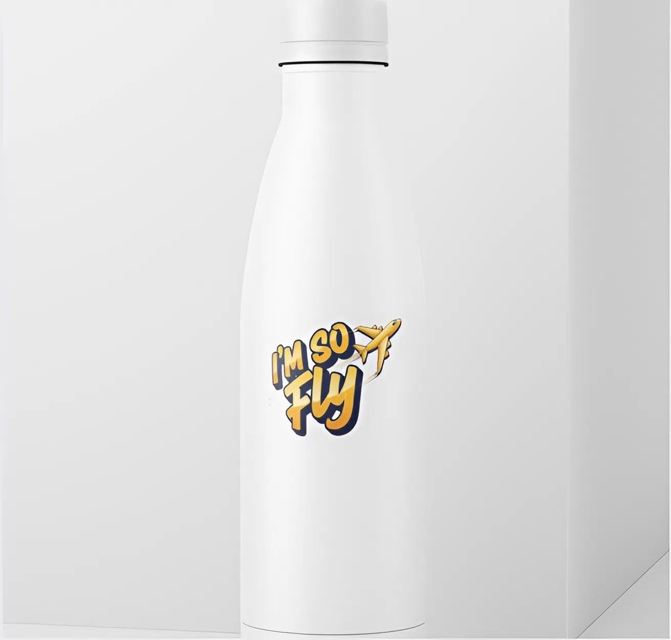 I'm So Fly Airplane Sticker | Travel Decal | Aviation Lover Gift | Positive Quote Vinyl | Jet Setter Laptop Sticker | Funny Pun Pilot Gift