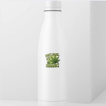 Holographic Don't Panic It's Organic Cannabis Sticker | Shiny Weed Leaf Decal | Stoner Humor Art | 420 Friendly Vinyl | Sparkly Organic