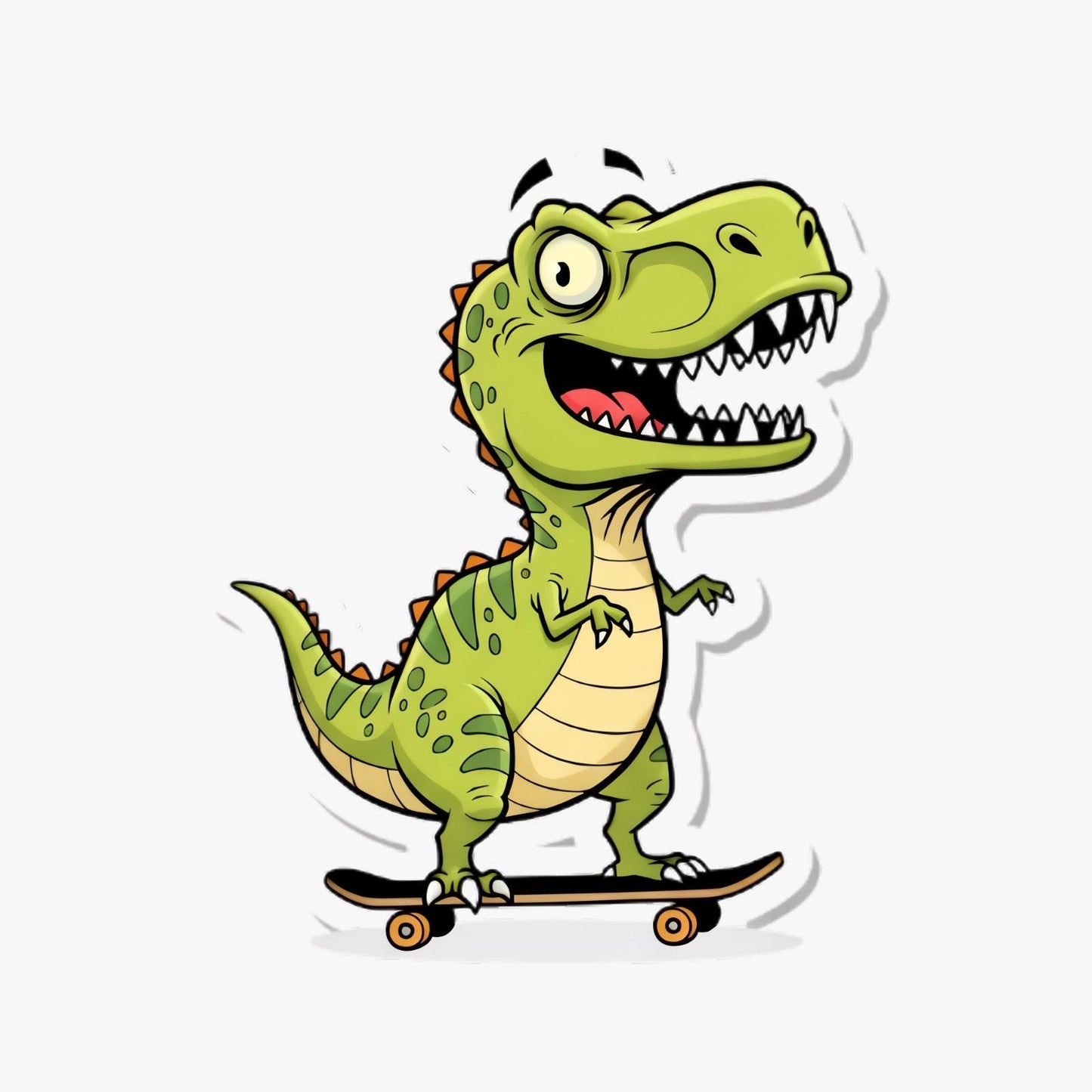 T-Rex Skateboarder Sticker | Funny Dinosaur Decal | Skater Dino Art | Tyrannosaurus Rex Vinyl | Unique Skater Gift | Cool Dino Laptop Decal