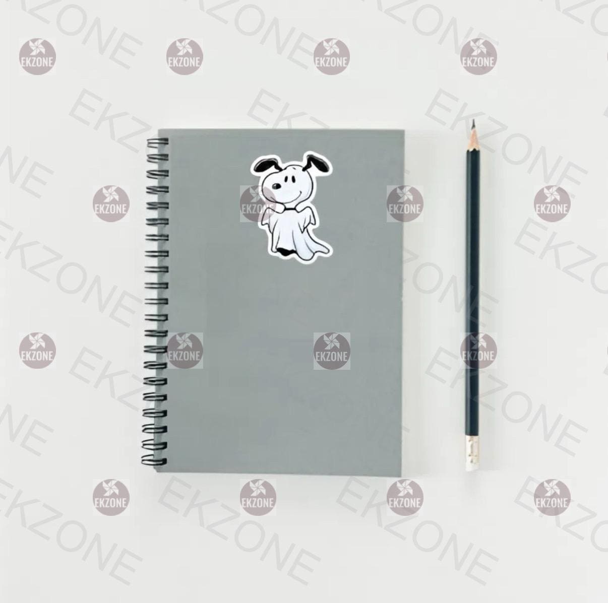 Glow in the Dark Snoopy Ghost Sticker | Peanuts Halloween Decal | Cute Spooky Dog Art | Fall Decor Vinyl | UV Reactive Dog Ghost Gift