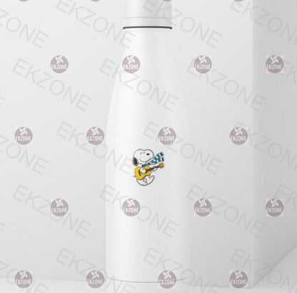 Snoopy Playing Guitar Sticker | Peanuts Music Lover Decal | Acoustic Guitar Dog Art | Cartoon Musician Vinyl | Nostalgic Instrument Gift |