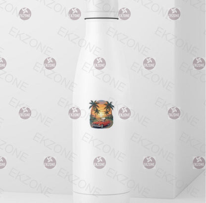 Snoopy Driving Car Sunset Sticker | Peanuts Road Trip Decal | Classic Car Art | California Summer Vinyl | Beach Travel Gift | Driver Snoopy