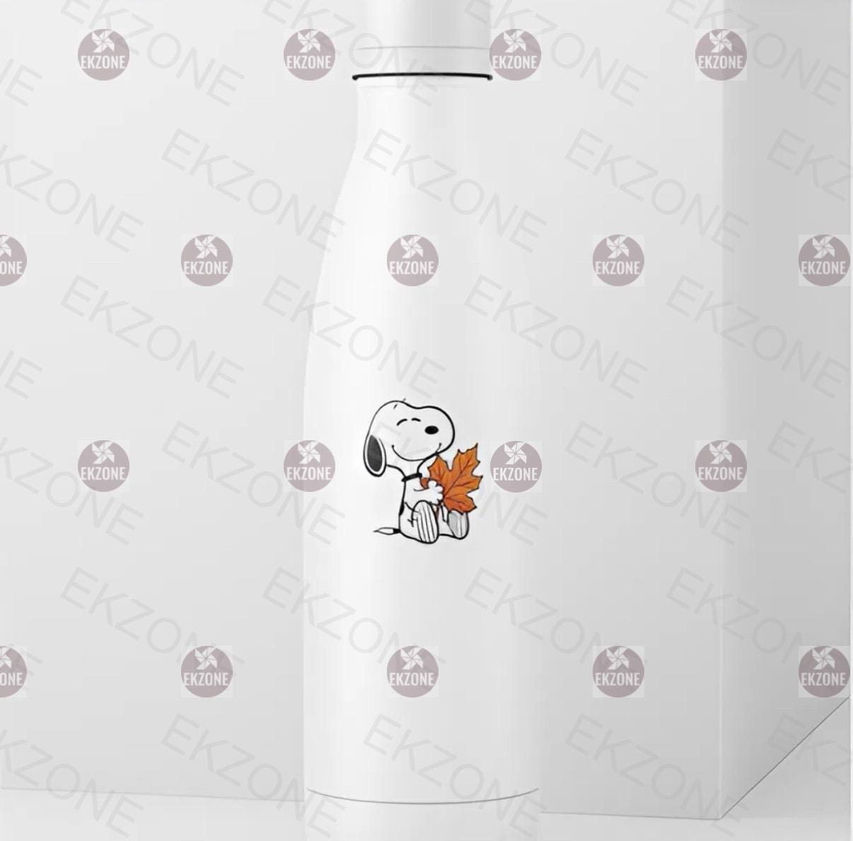 Snoopy Fall Leaf Sticker | Peanuts Autumn Decal | Cozy Vibes Art | Maple Leaf Vinyl | Nostalgic Fall Decor | Cute Dog Laptop Sticker