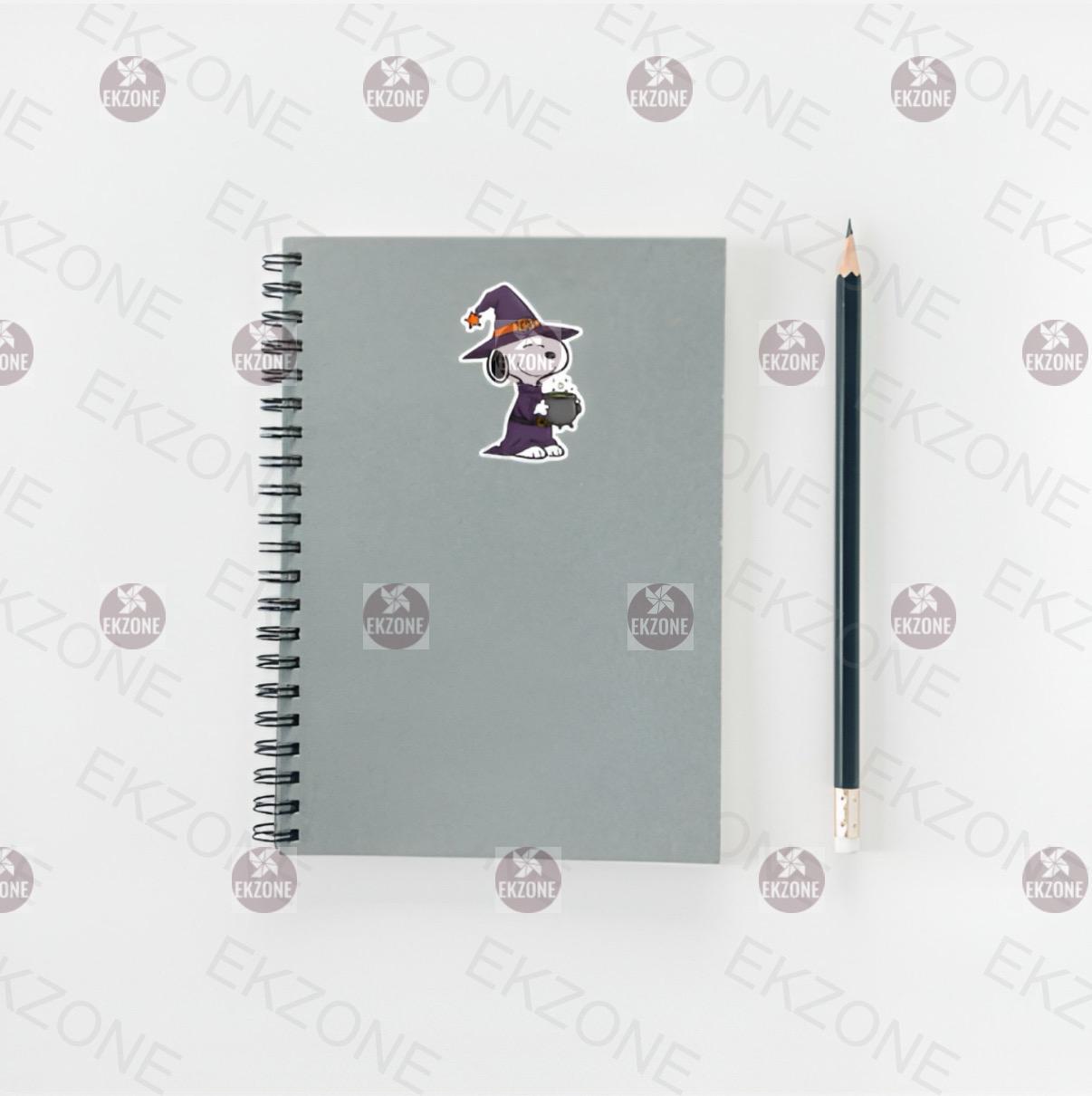 Snoopy Witch Wizard Sticker | Peanuts Halloween Decal | Cute Cauldron Art | Spooky Season Vinyl | Fall Decor Gift | Nostalgic Cartoon Magic