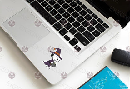 Snoopy Witch Wizard Sticker | Peanuts Halloween Decal | Cute Cauldron Art | Spooky Season Vinyl | Fall Decor Gift | Nostalgic Cartoon Magic