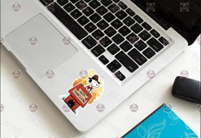 Snoopy Woodstock Thanksgiving Sticker | Peanuts Fall Holiday Decal | Happy Thanksgiving Art | Autumn Decor Vinyl | Nostalgic Pilgrim Gift |