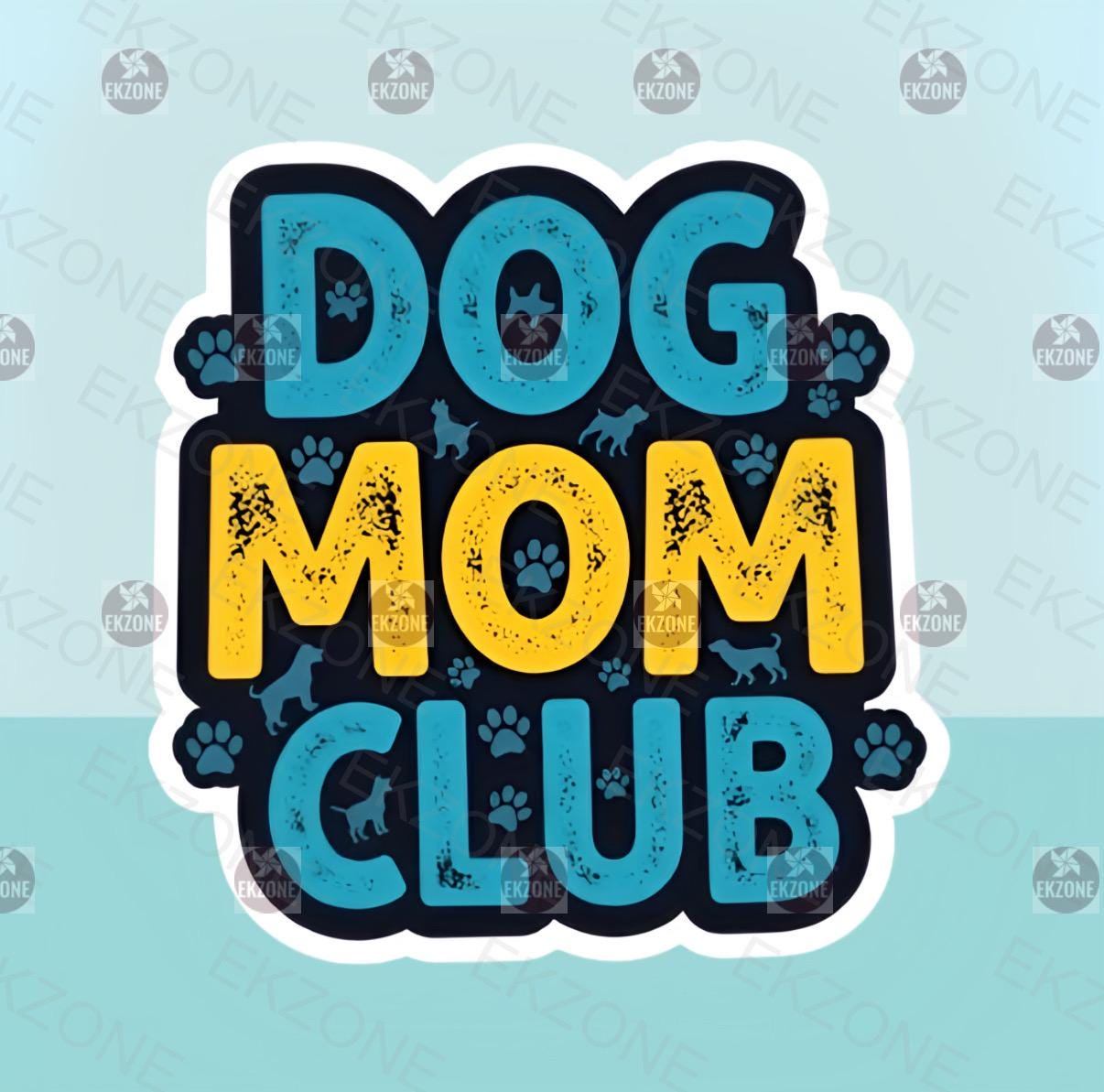 Dog Mom Club Sticker | Pet Lover Decal | Dog Mama Vinyl | Fur Mom Gift | Canine Parent Club Art | Puppy Mama Laptop Sticker | Mommy Dog