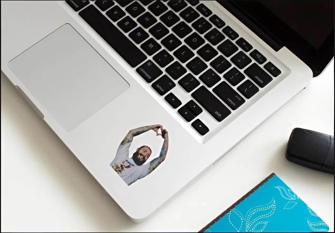 Post Malone Heart Hands Sticker | Posty Love Decal | Celebrity Fan Art | Music Lover Gift | Happy Pop Star Vinyl | Posty Fan Gift