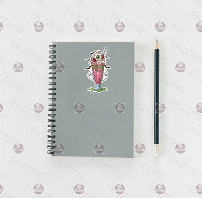 Spooky Milkshake Sticker | Halloween Food Decal | Creepy Cute Drink Art | Ghost Bat Vinyl | Spooky Season Gift | Horror Milkshake Laptop