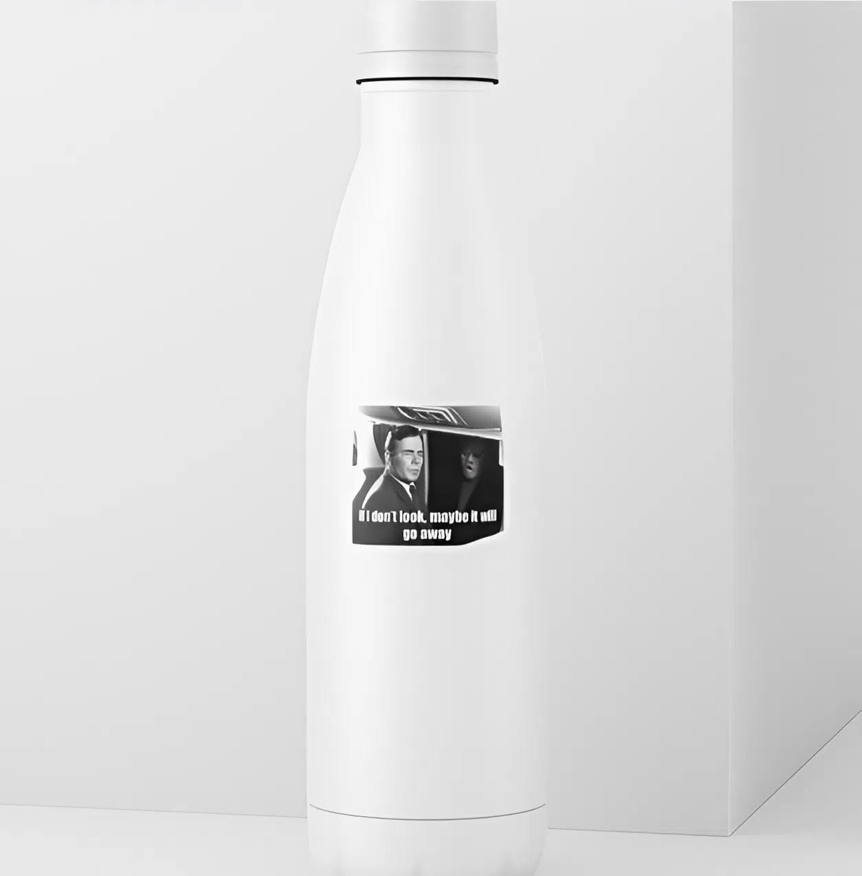 If I don't look Twilight Zone Sticker | Classic TV Meme Decal | Spooky Gremlin Vinyl | Retro Horror Fan Gift | Vintage Black and White