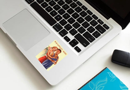 Soviet All Salary to Wife Sticker | Vintage Russian Poster Decal | Historical Propaganda Art | Cold War Era Vinyl | Retro Soviet Art |