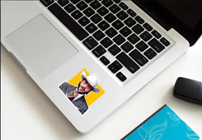 Post Malone Cowboy Hat Suit Sticker | Posty Portrait Decal | Modern Western Pop Art | Celebrity Fan Vinyl | Music Lover Gift | Posty Gift