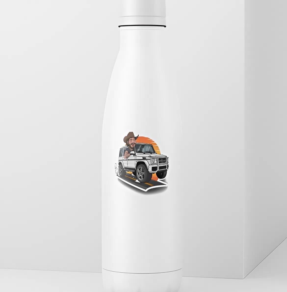 Post Malone Wagon Sticker | Cowboy Hat Posty Decal | Celebrity Fan Art | Black Car Vinyl | Music Lover Gift | Off Road Icon Laptop